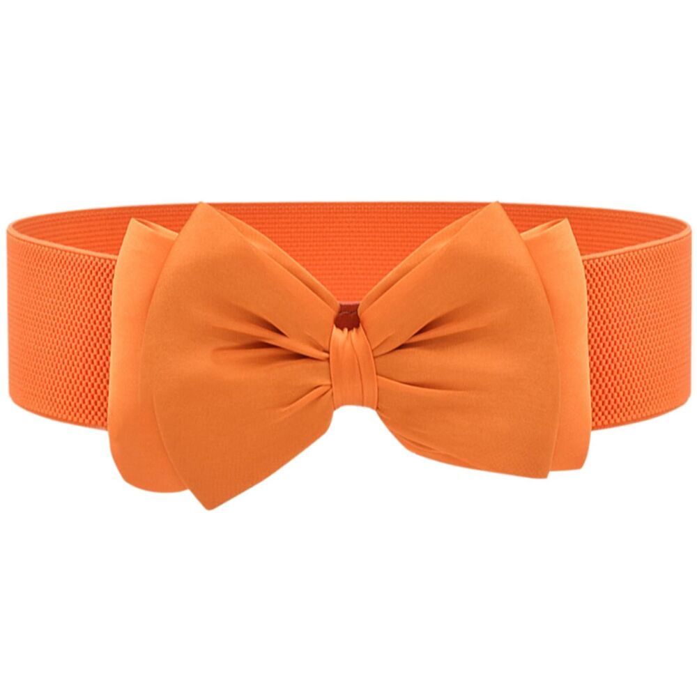 Elastic Wide Waist Belt Cute Bowknot Retro Cinch Waistband, 15G-176BELT004